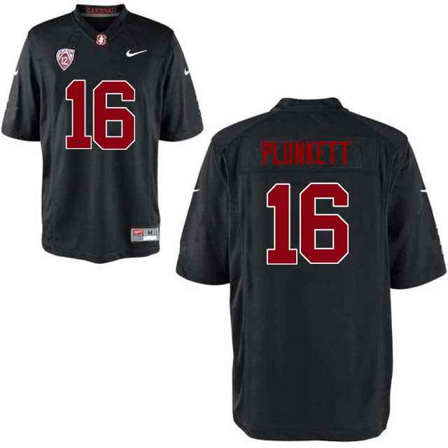 Men Stanford Cardinal #16 Jim Plunkett College Football Jerseys Sale-Black - Click Image to Close